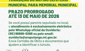 CONVOCAÇÃO PÚBLICA MEMORIAL CEMITÉRIO | PRAZO PRORROGADO